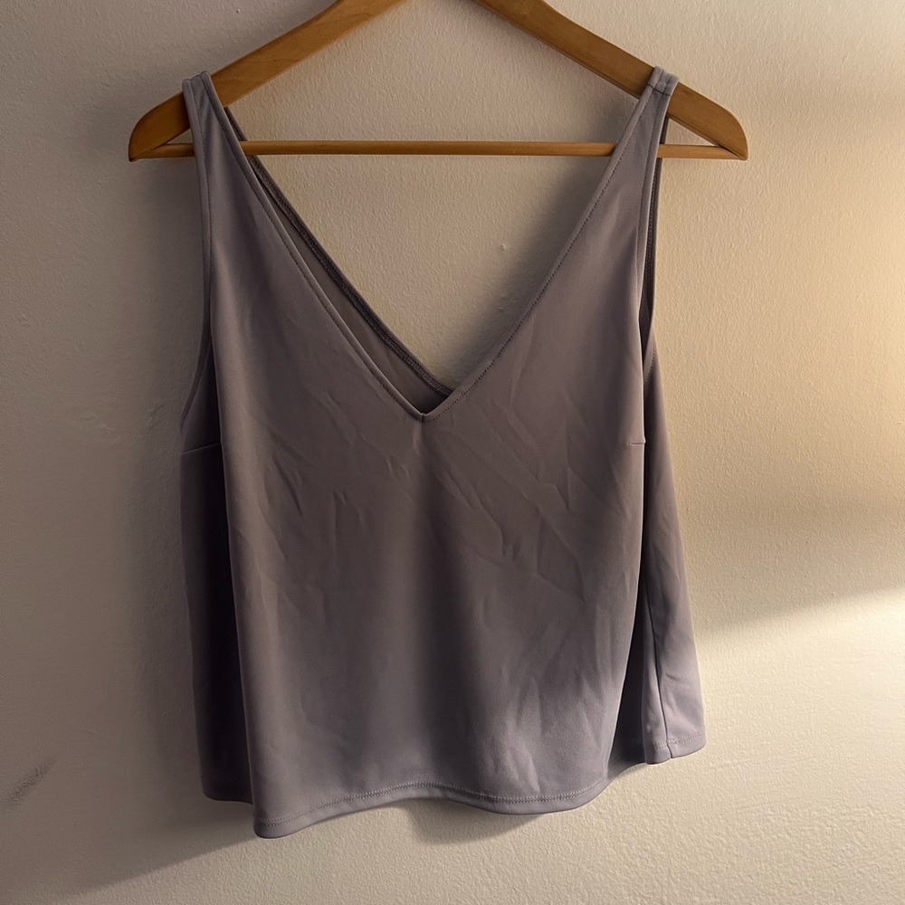 Light blue/purple/grey satin tank
